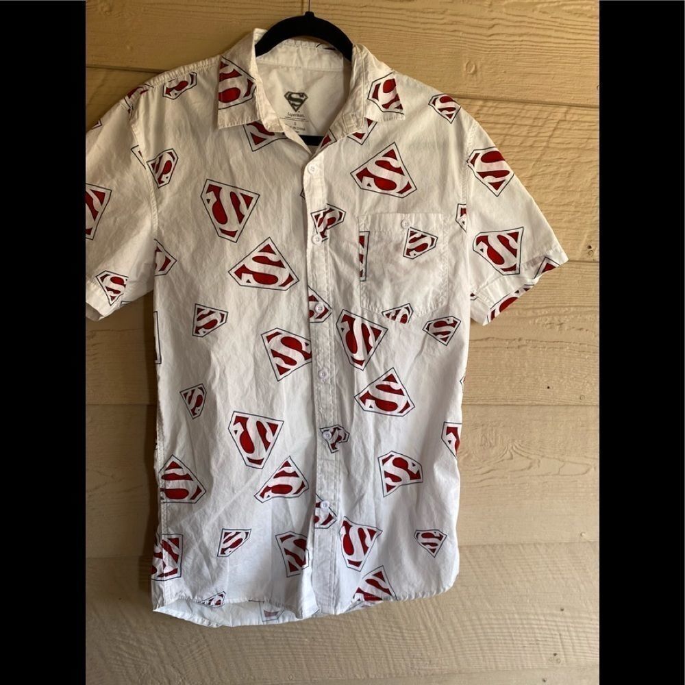 DC COMICS Superman shirt button down cotton